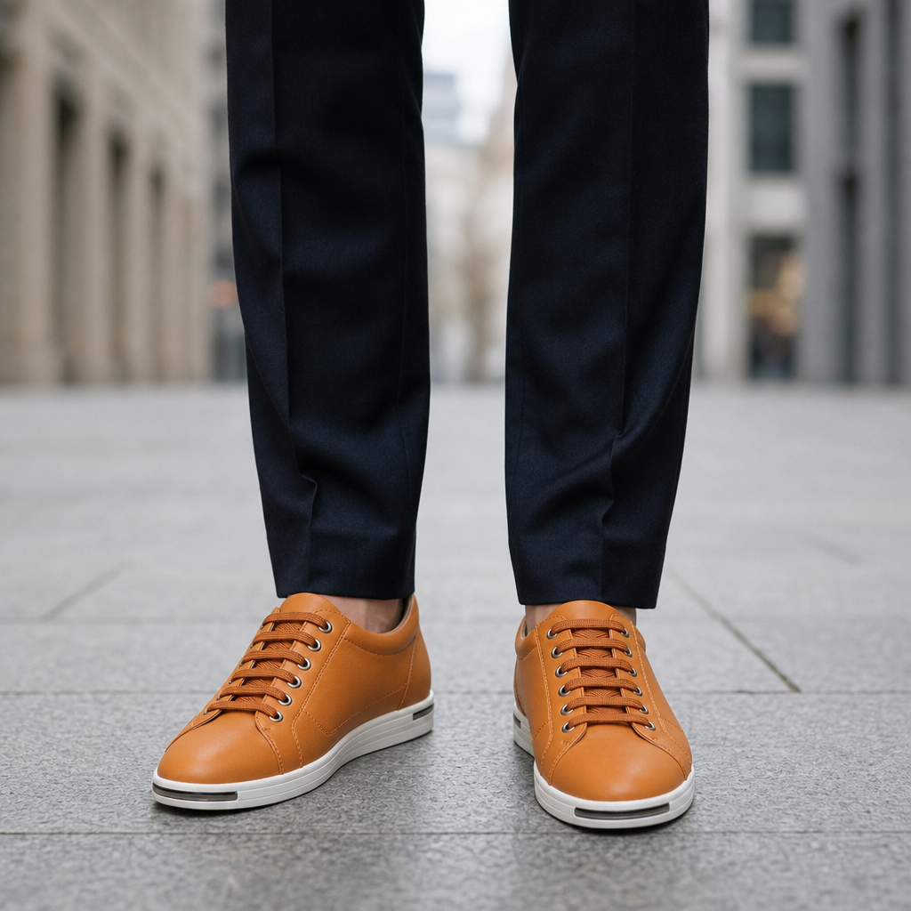 Oviedo Leather Casual Sneakers in Brown