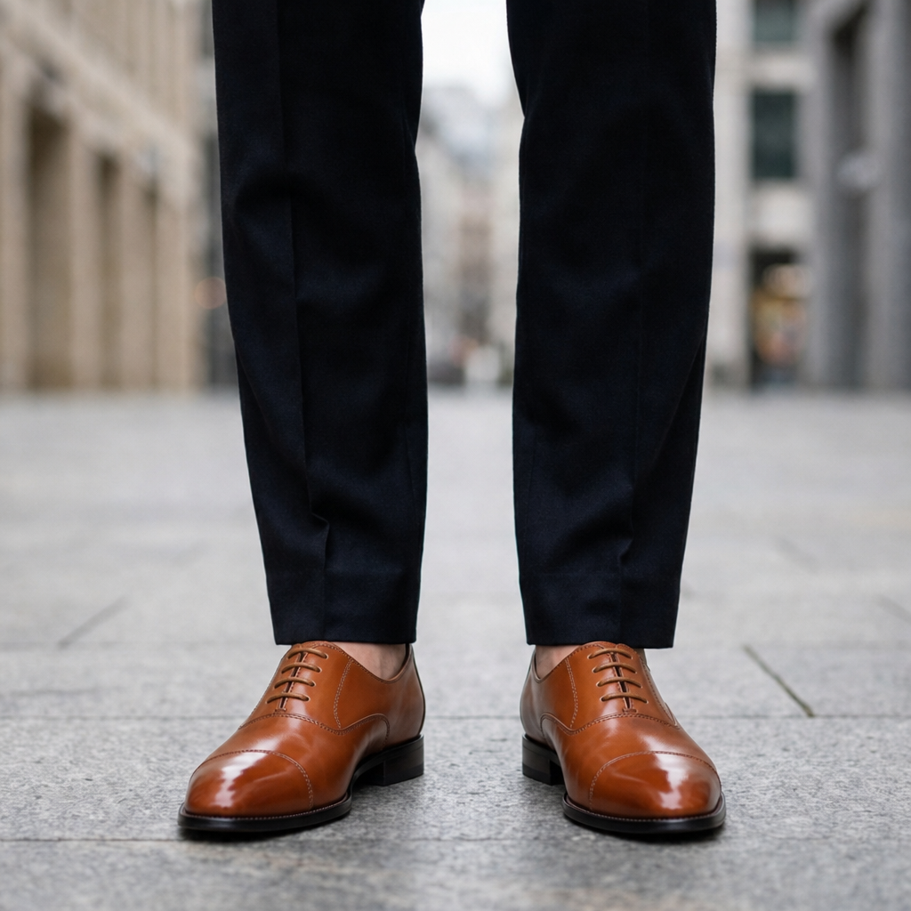 Paphos Cap Toe Oxford Shoes in Brown