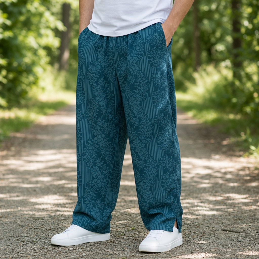 Sete Floral Print Jogger Pants in Teal