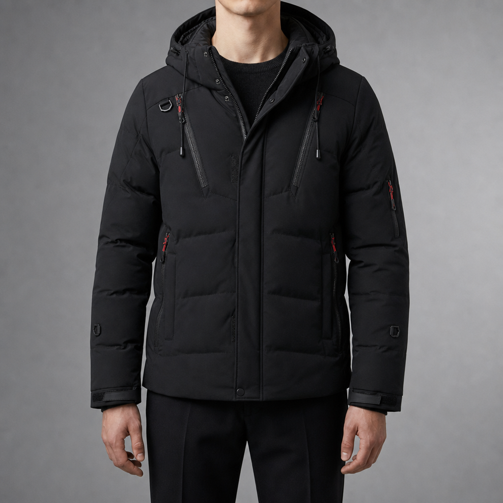 Roquebrune Insulated Hooded Parka in Black
