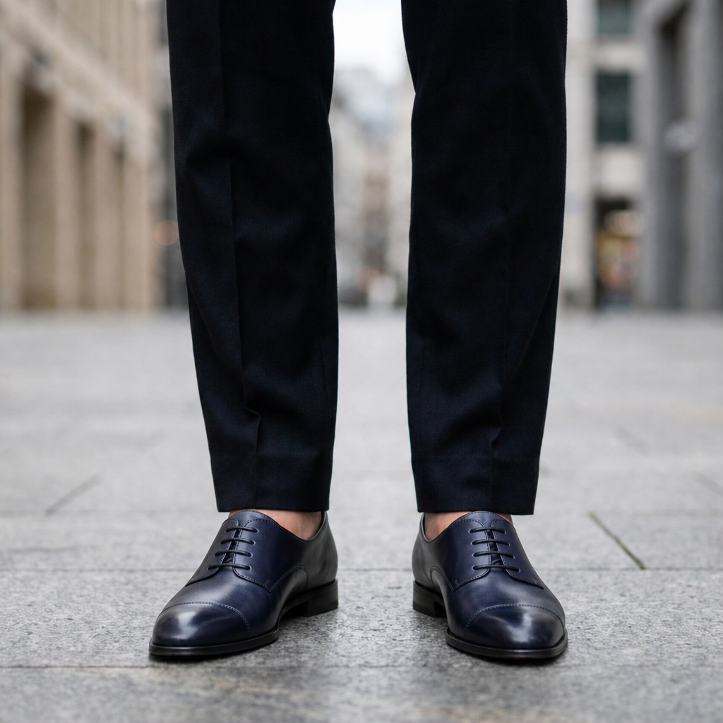Paphos Cap Toe Oxford Shoes in Blue