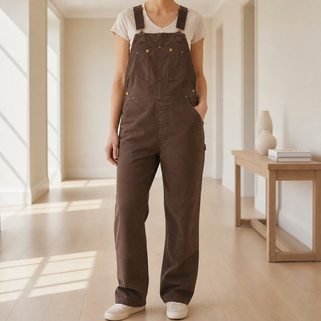 Rab Canvas Bib Overalls in Coffee Brown
