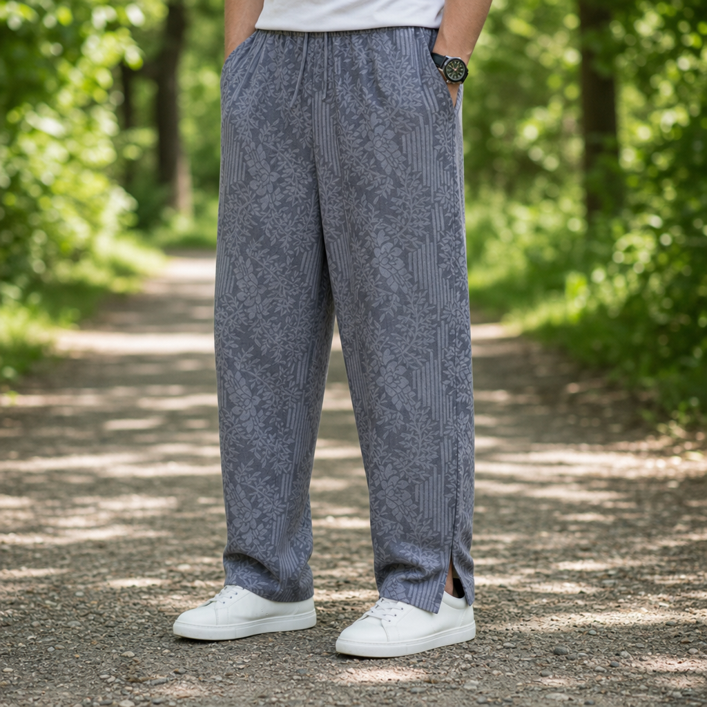 Sete Floral Print Jogger Pants in Gray