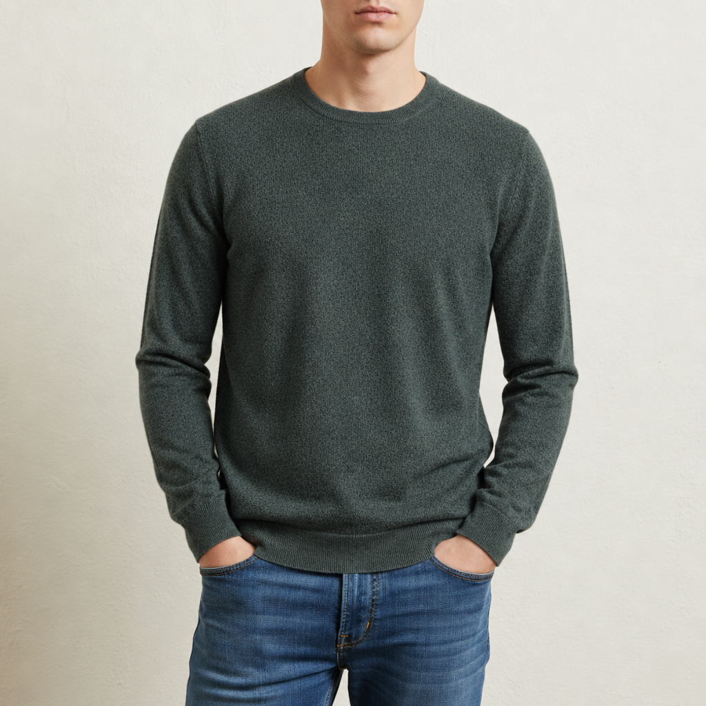 Bilbao Textured Knit Sweater in Green