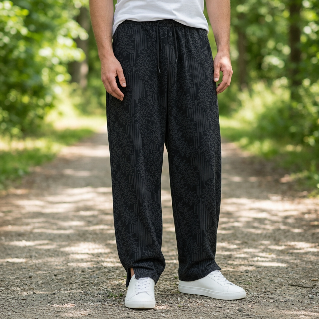 Sete Floral Print Jogger Pants in Black