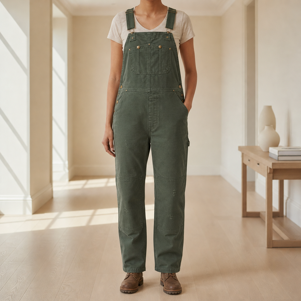 Rab Canvas Bib Overalls in Sage Green