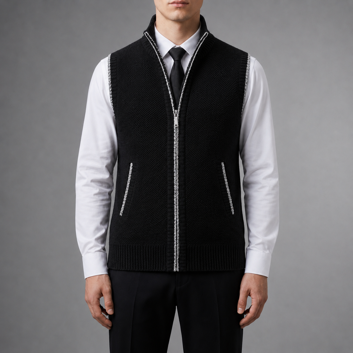 Merano Zip-Up Knit Vest