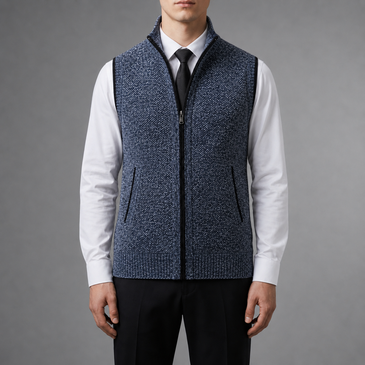 Merano Zip-Up Knit Vest