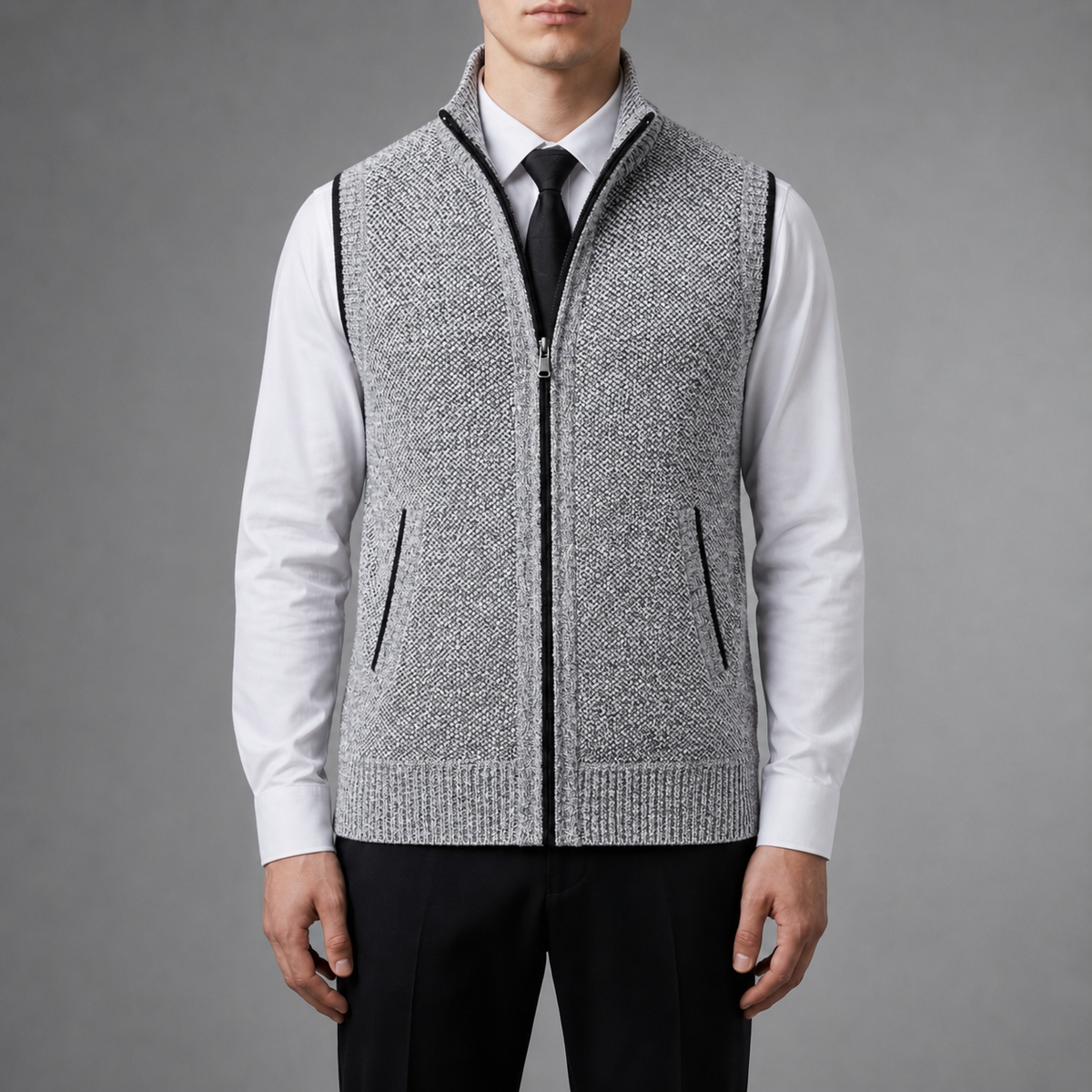 Merano Zip-Up Knit Vest
