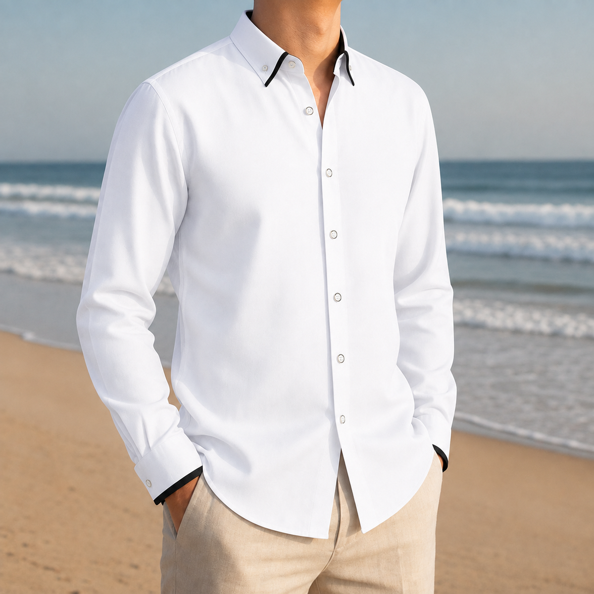 Cortona Contrast Collar Dress Shirt