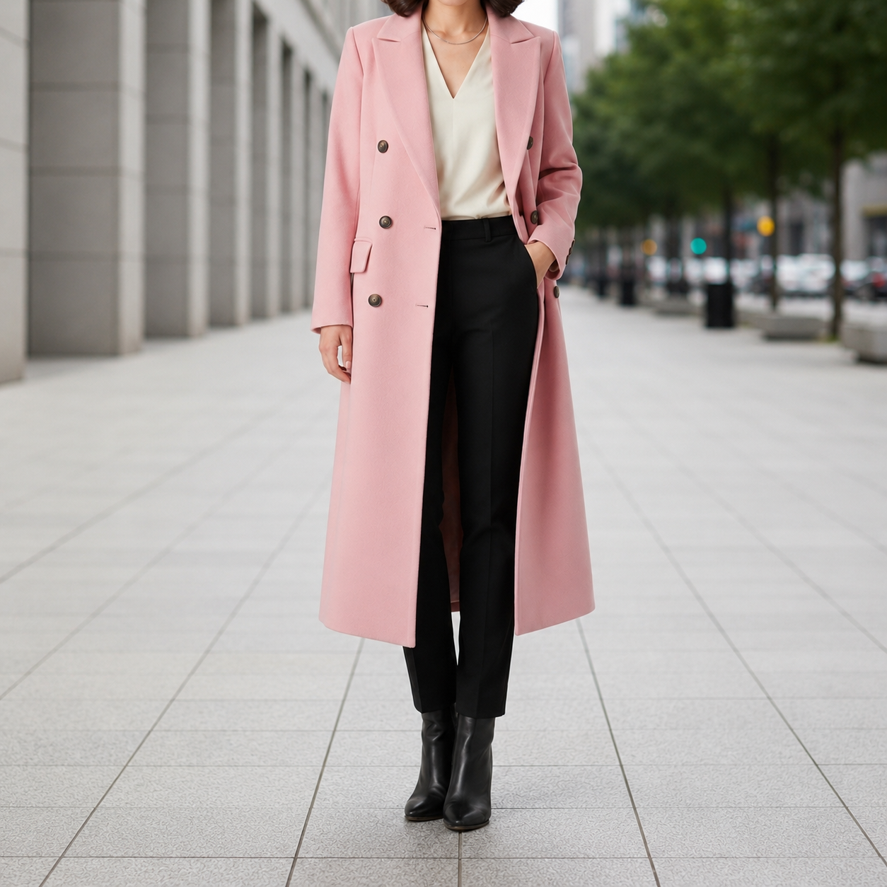 Torino Lapel Collar Button Longline Coat