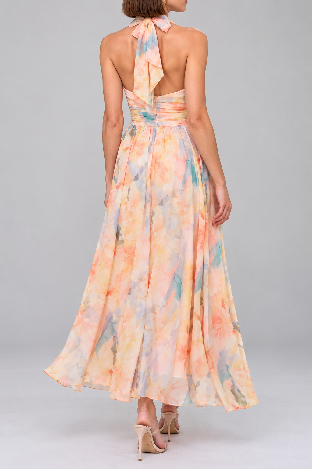 Sesimbra Floral Halter Maxi Dress