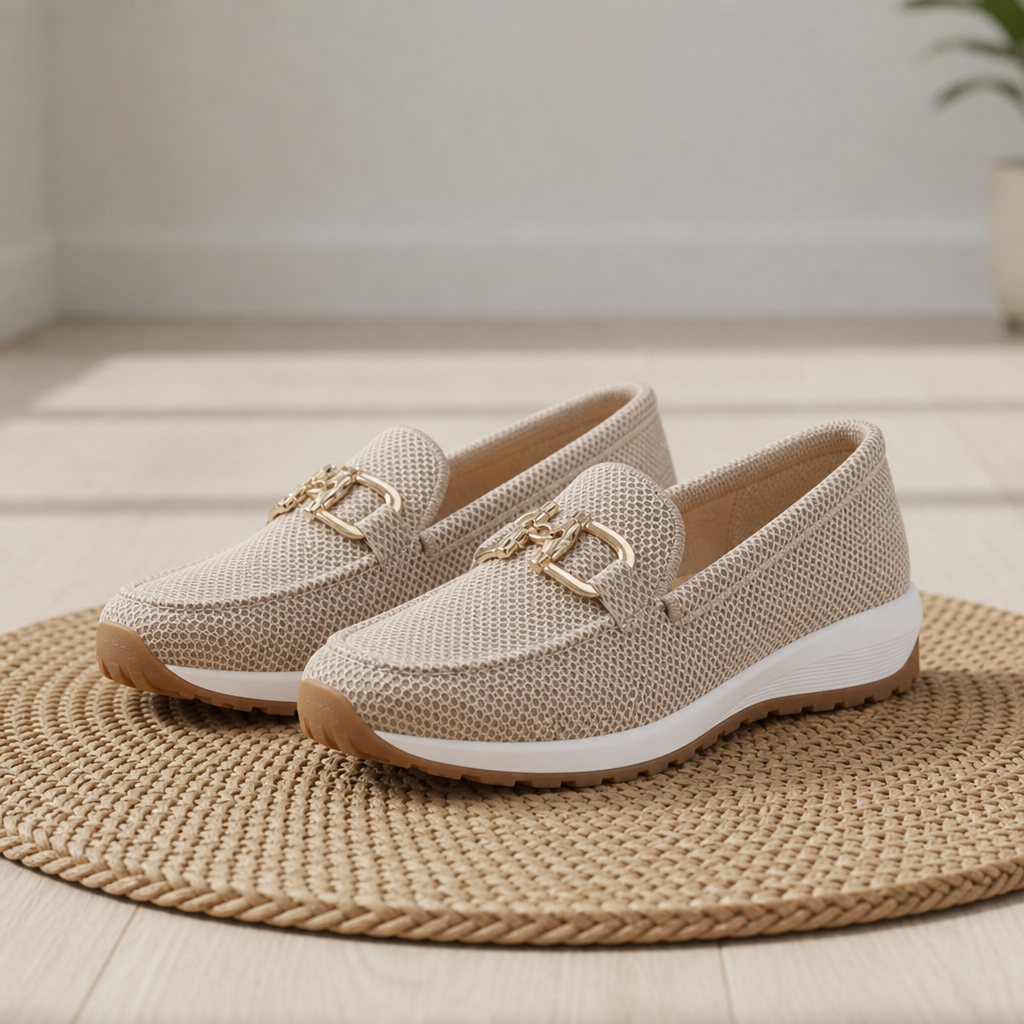 Birgu Orthopedic Bit Loafers in Beige