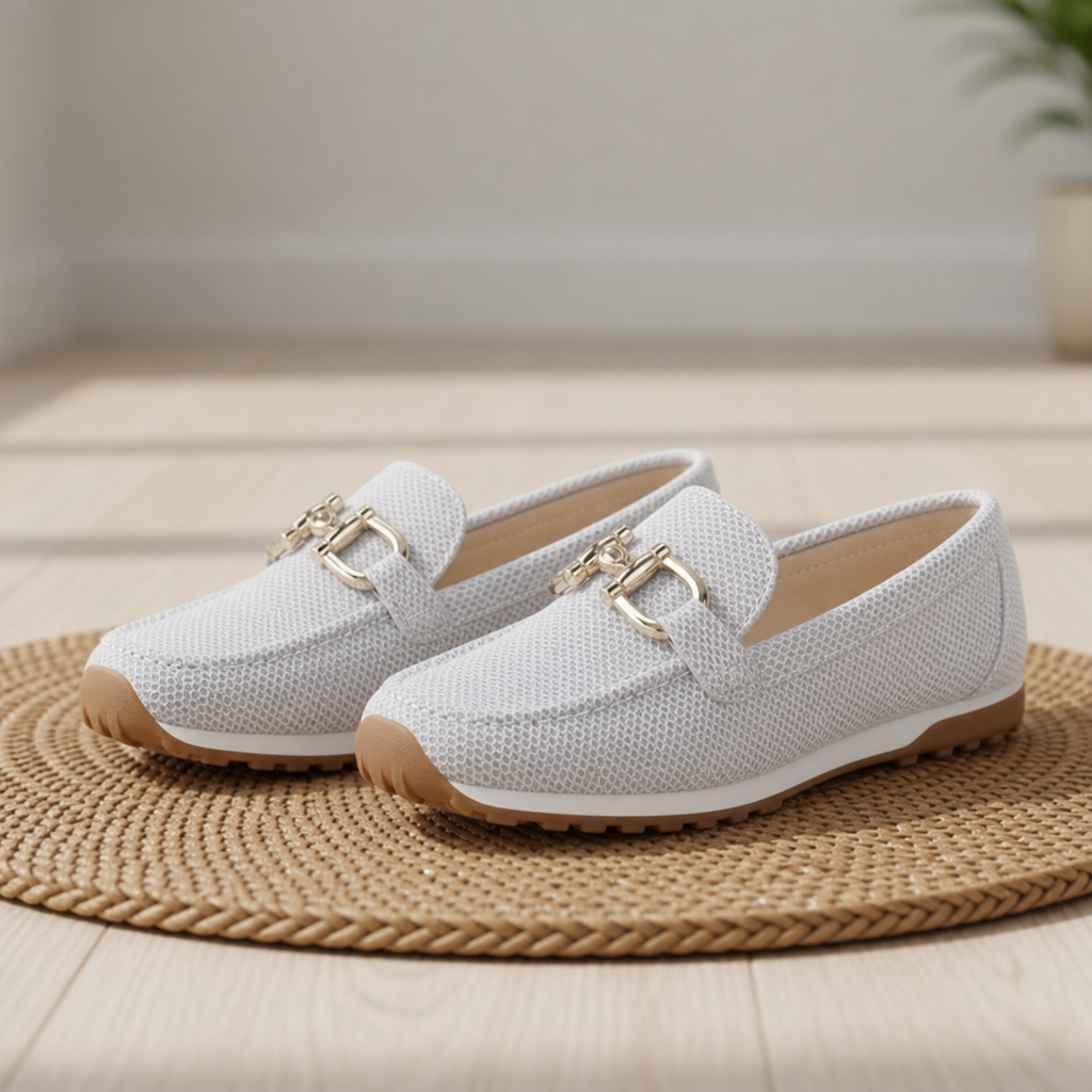 Birgu Orthopedic Bit Loafers in White