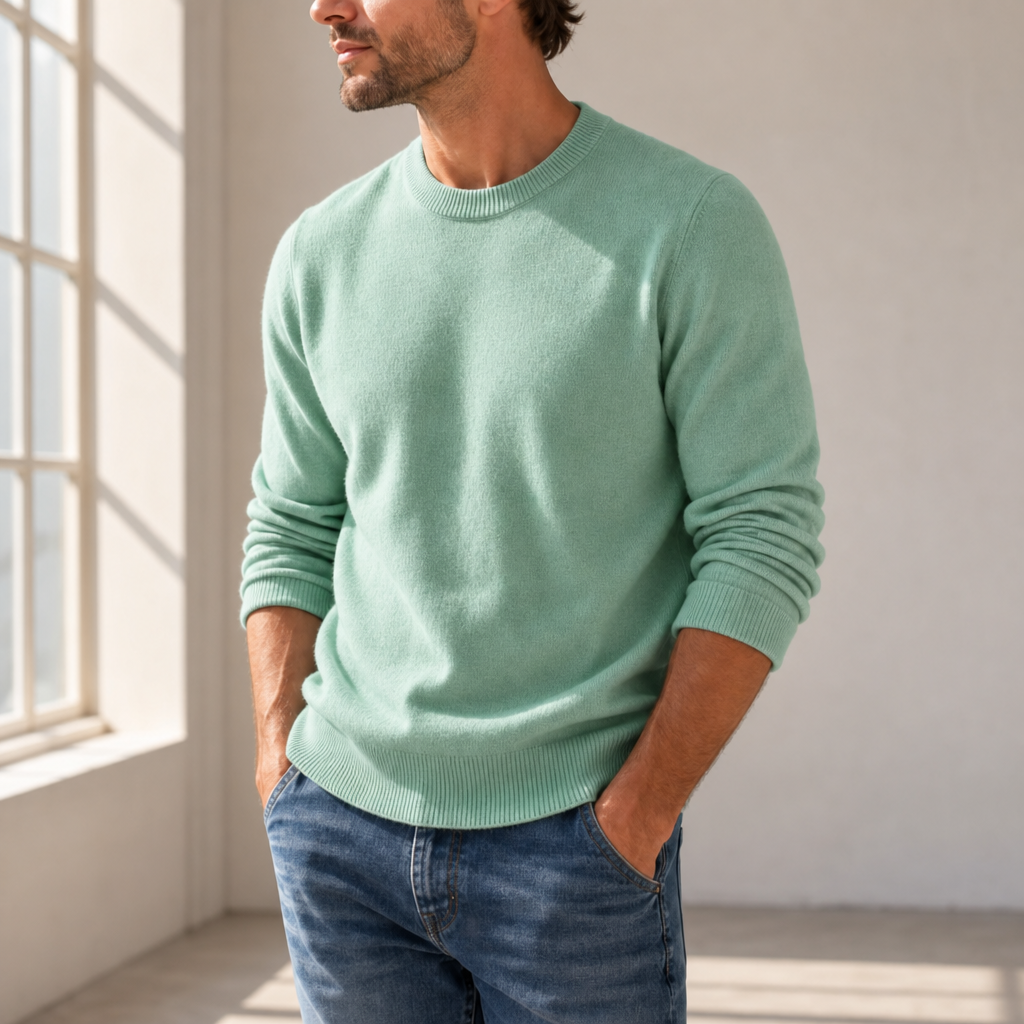 Cascais Cashmere Blend Sweater in Green