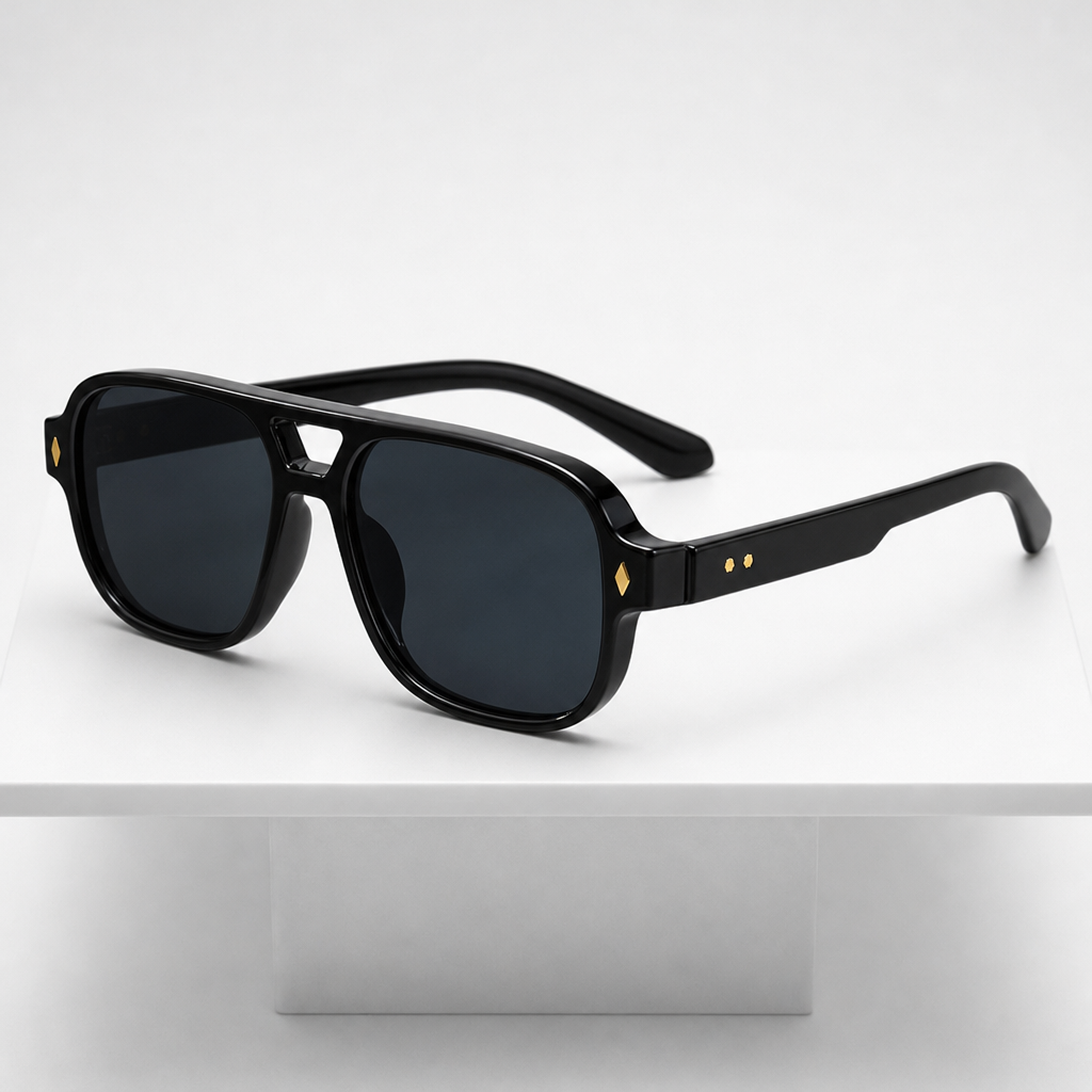 Men's Modica Sunglasses in Obsidian Black
