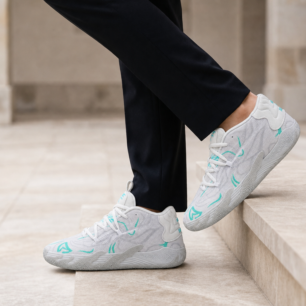 Montalcino High-Top Basketball Sneakers in White