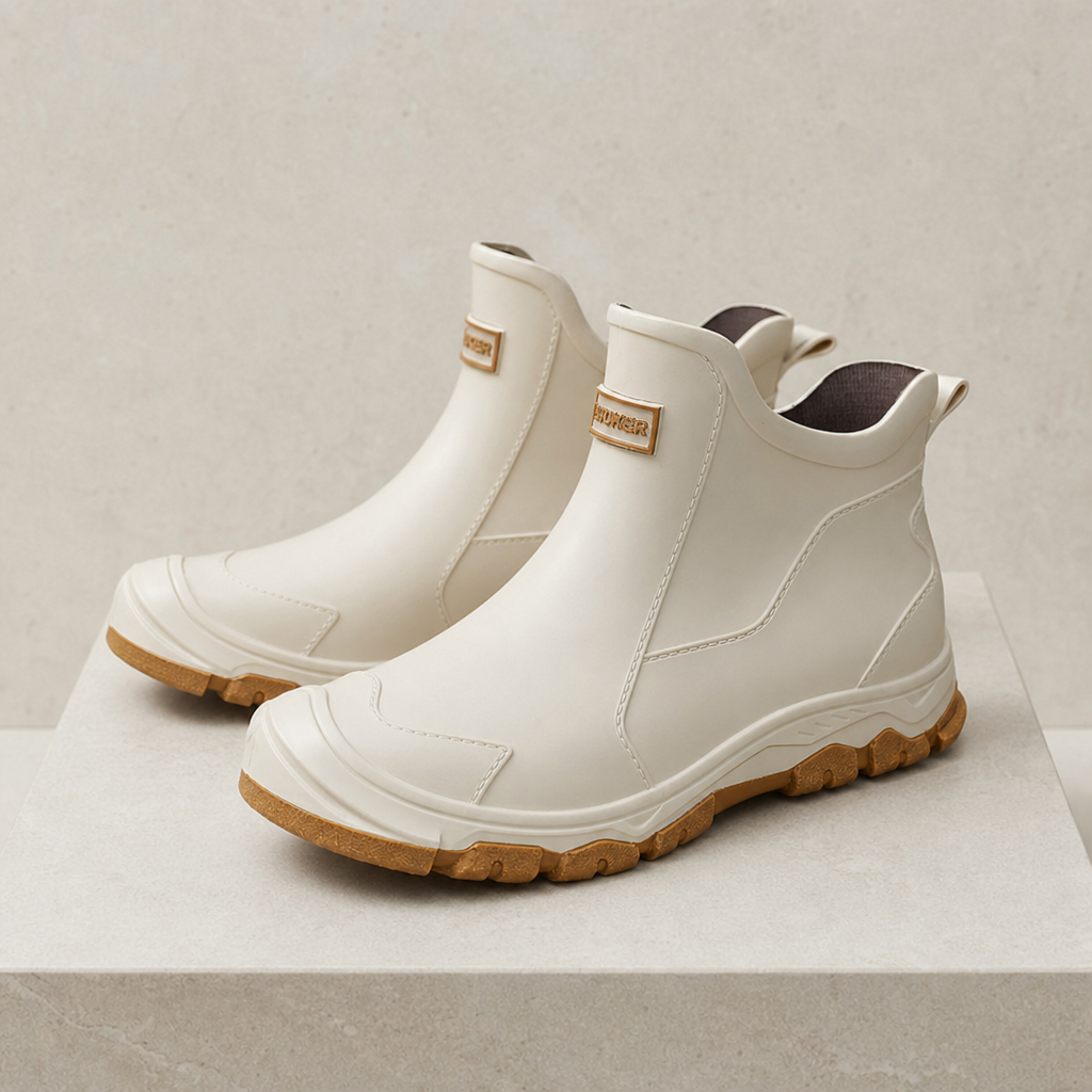 Omodos Waterproof Slip-On Boots in Beige