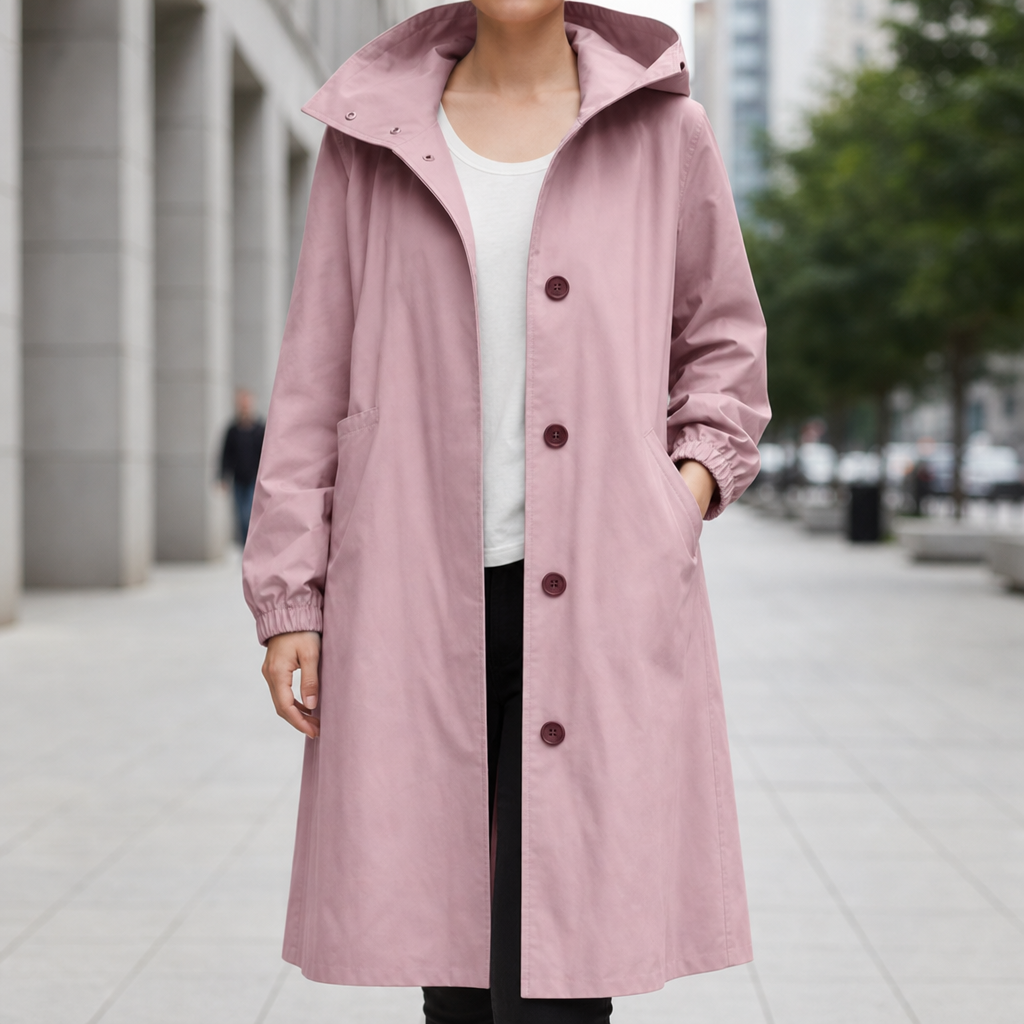 Pollensa Water Repellent Trench Coat in Pink