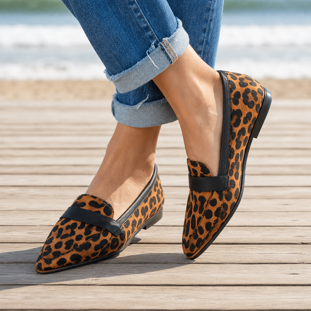 Rabat Orthopedic Soft Suede Loafers in Leopard