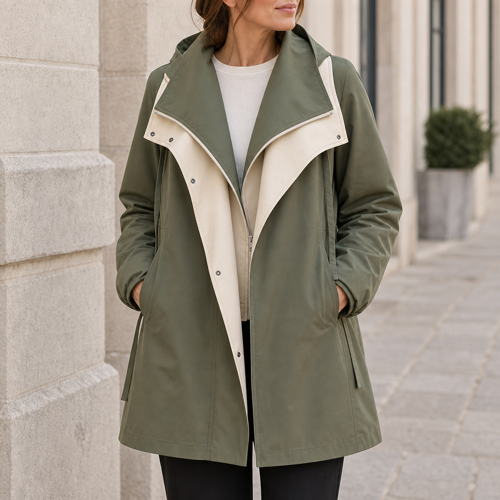 Thassos Double Layer Windbreaker in Green